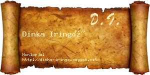 Dinka Iringó névjegykártya